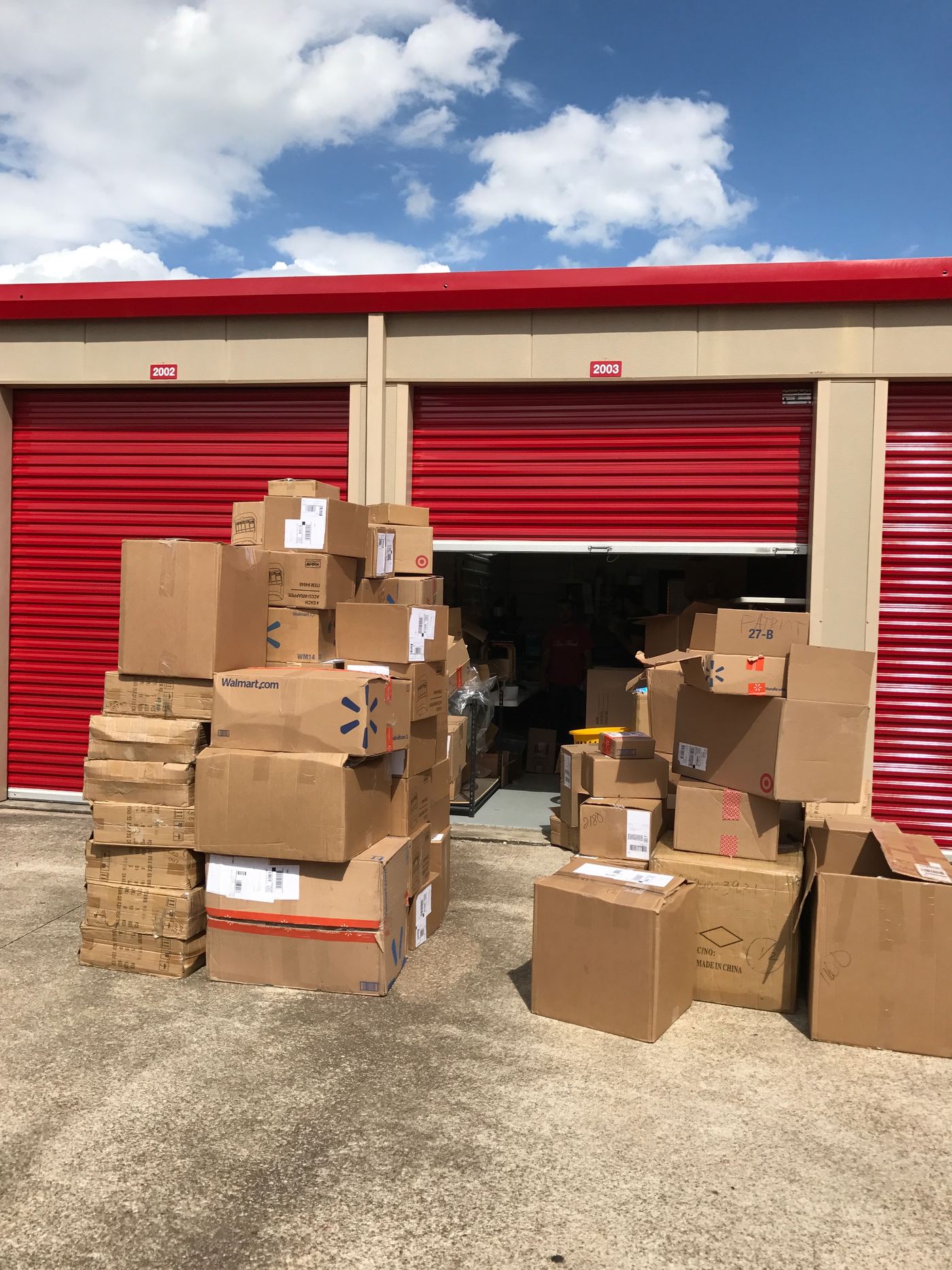 The early days: FBA prep run out of self-storage units in 2016
