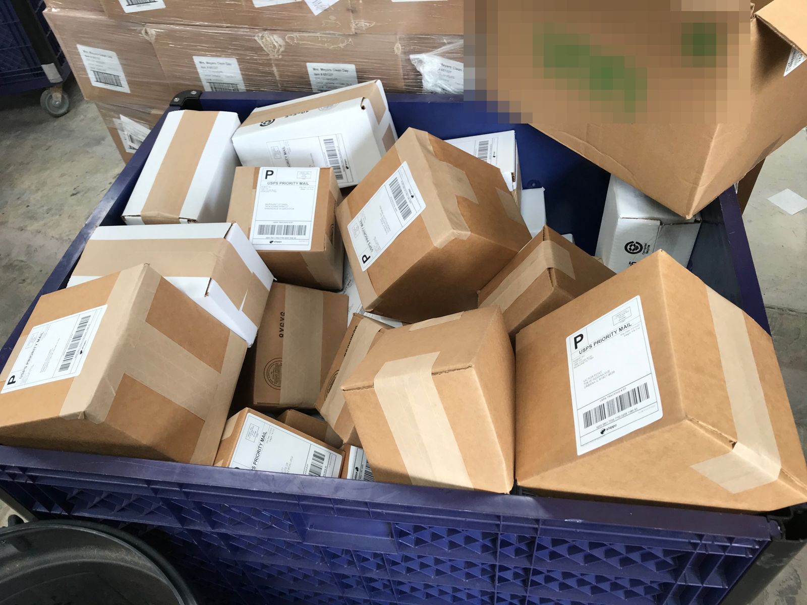Boxed business-to-business wholesale orders picked and packed at FlexPrep